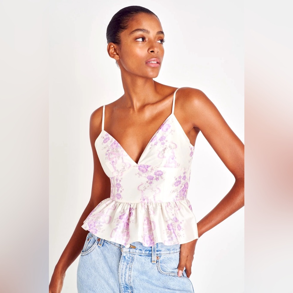 ✨HP✨ NWT LoveShackFancy Tavin Top Tank 14 French Lilac